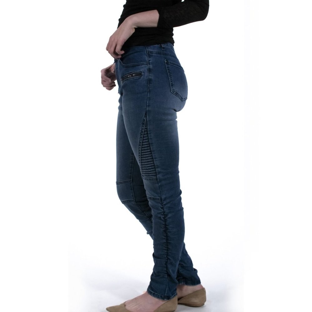 AMERICAN BAZI: Low Rise Skinny Jeans | Medium Blue Denim Jeans